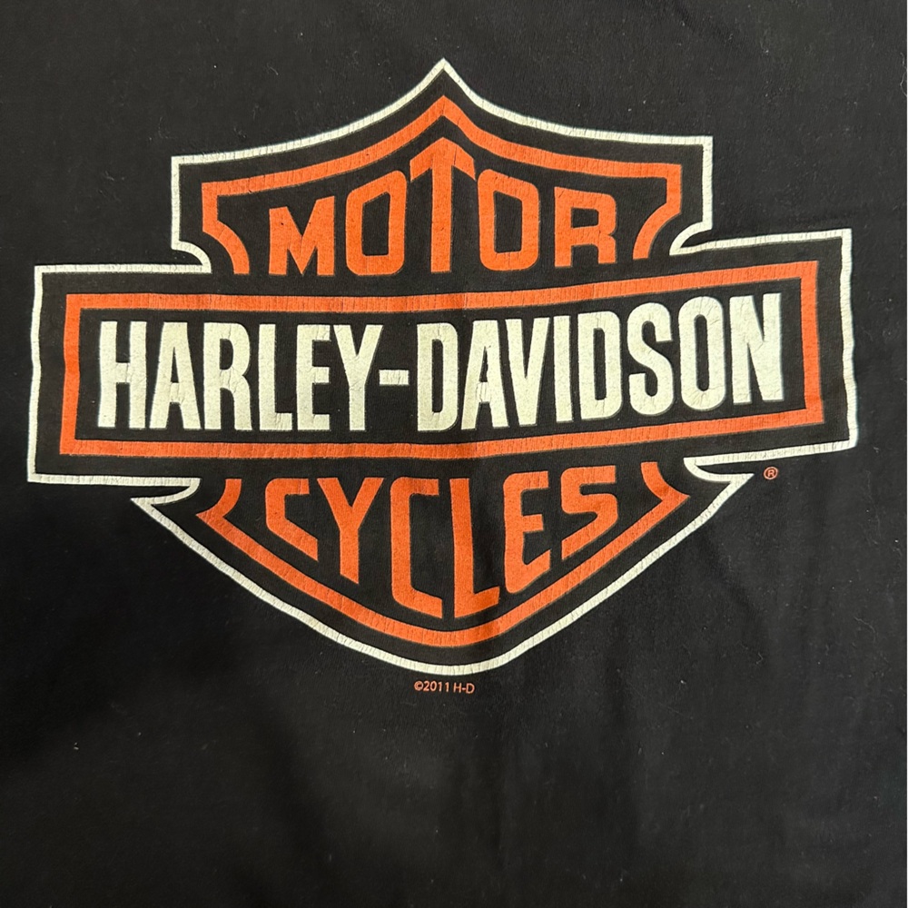 Harley Davidson graphic tee shirt Mens med 2014 Atlanta 50th anniversary short - Picture 4 of 6